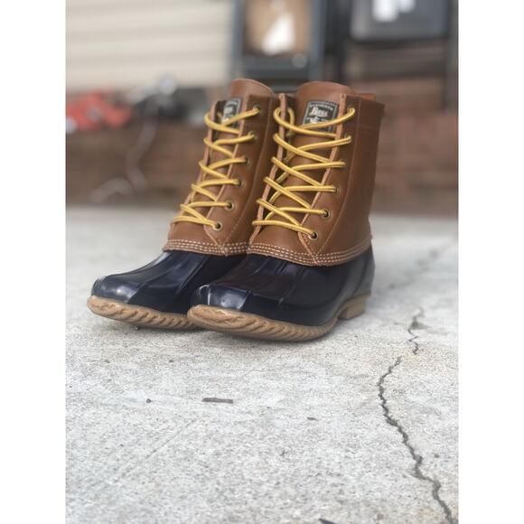 Gh Bass Co Harlequin Boot Womens Size 8 Waterproof Rain Boot‎ High Ankle Navy - Picture 1 of 4